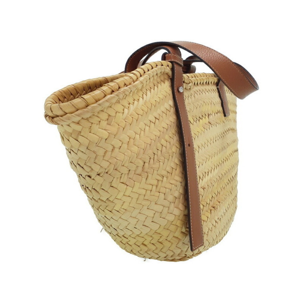 Loewe Basket woven leaf Ibiza Tan leather palm calfskin Bag Paula anagram